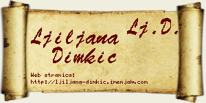 Ljiljana Dimkić vizit kartica
